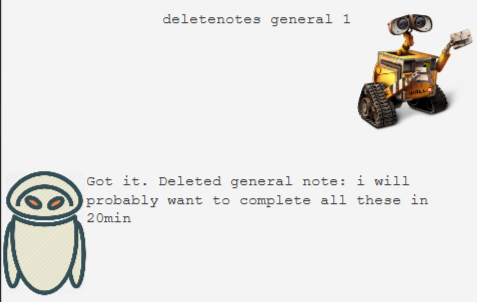 Delete general notes example